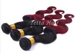 Wine Red Hair Ombre Human Hair Extensions 12'' - 30'' Body Wave