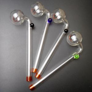 Wholesale Curved Glass Oil Burner Bong Pipe With Different Colored Customized Logo from china suppliers