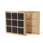 3x3 Multi Cells Solid Wood Jewellery Presentation Tray For Ear Rings Studs