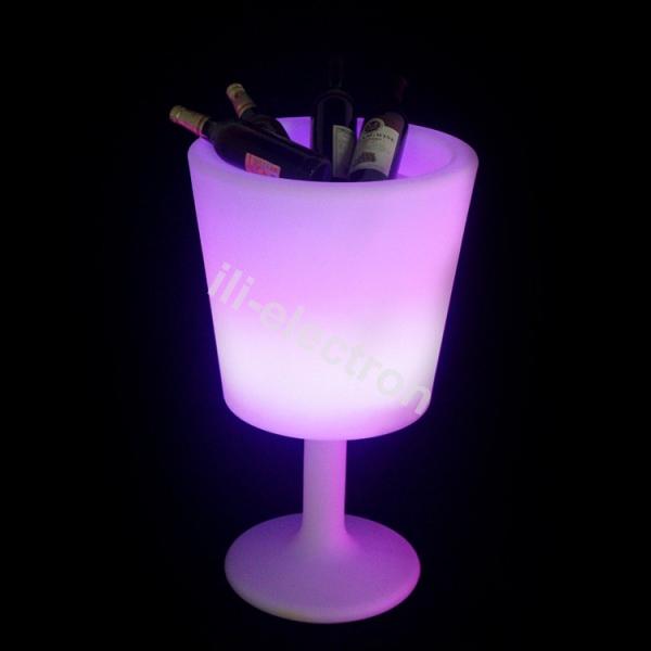 wireless control shining plastic led ice bucket with stand for indoor and outdoor