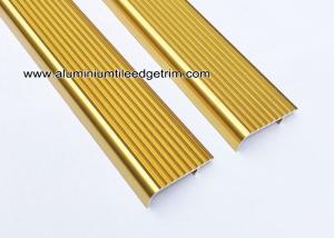 Wholesale Embedding Aluminum Stair Edge / Edging With Shiny Golden 45mm x 15mm from china suppliers