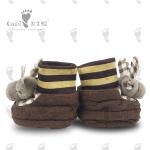 Comfortable Plush Baby Shoes 6 - 12 Month Warm Brown Infant X'Mas Deer Shoe