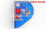Galvanized Steel Home Park Adventure Playground Ropes / Solid Wood