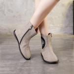 S098 Autumn and winter hot fashion boots women retro linen women's shoes leather