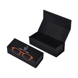Wholesale Black Magnetic Folding Eyewear Packaging Box Rectangle Paperboard from china suppliers