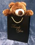 Large Luxury Custom Black Shopping Paper Bags For Gift Packaging Jewelry Clothes