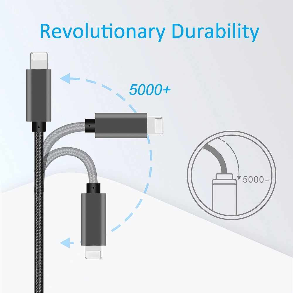 Data Sync Head Nylon Braided Usb C Quick Charge Cable