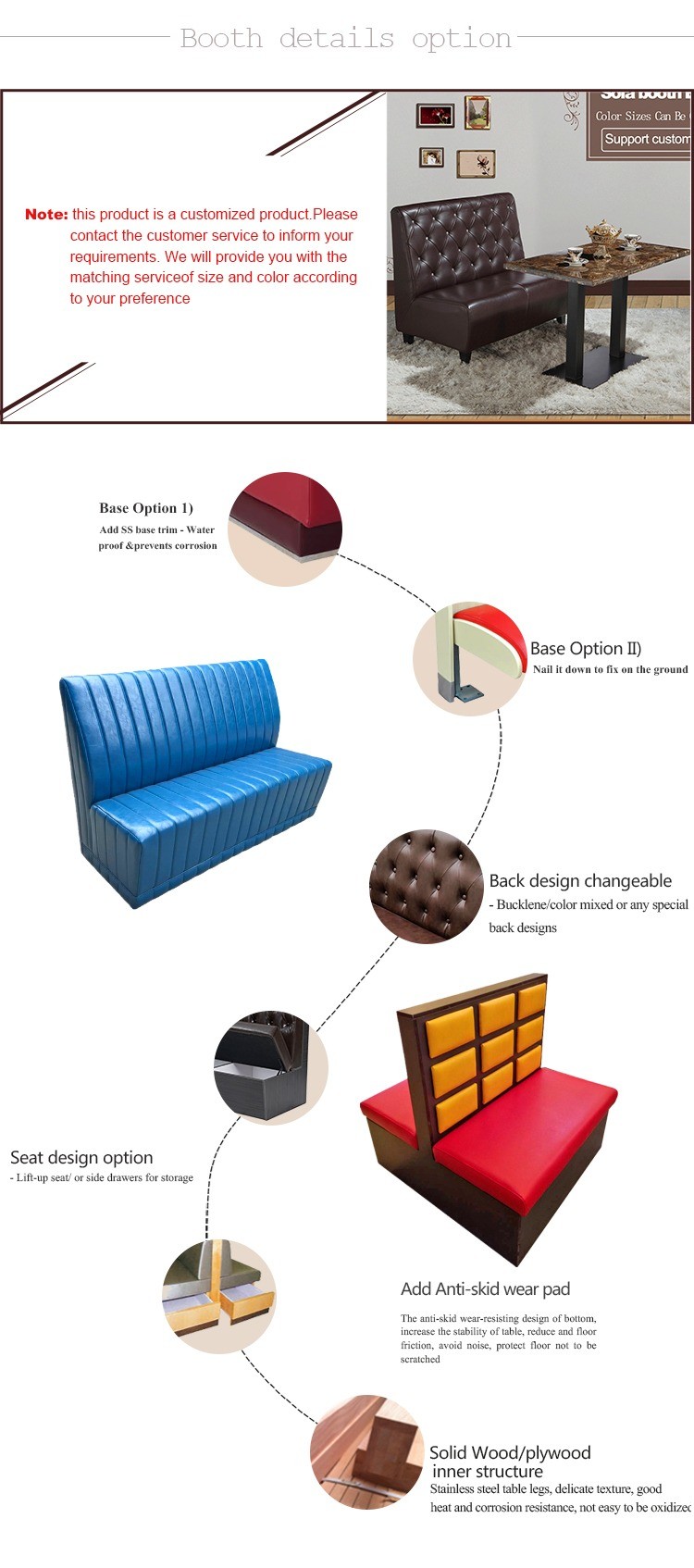 Customization Pub Table Chairs Combination Metal Leisure Drinks Table Fabric Sofa Card Seat