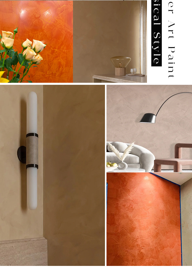 Tio2 MF Gray Wall Paint Stucco Veneziano Decorative Paint with French A Certificate