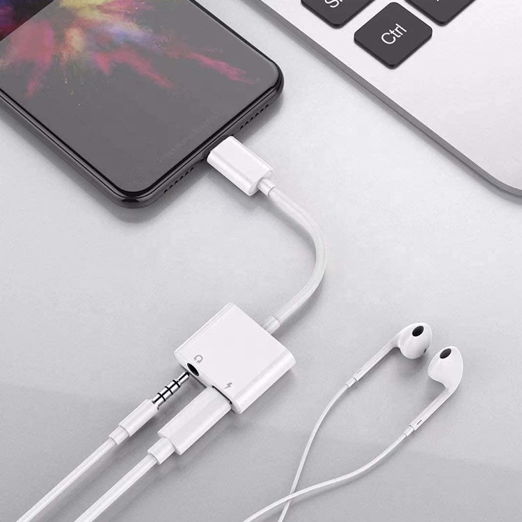 2 in 1 USB C to 3.5mm jack AUX Headphone earphone dongle Adapter for Samsung Note goole pixel 4 4XL 3 3XL 2 2XL