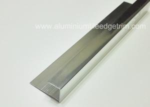 Wholesale Decorative Aluminium Tile Edge Trim , Silver Straight Edge Square Metal Tile Trim Profiles 11mm from china suppliers