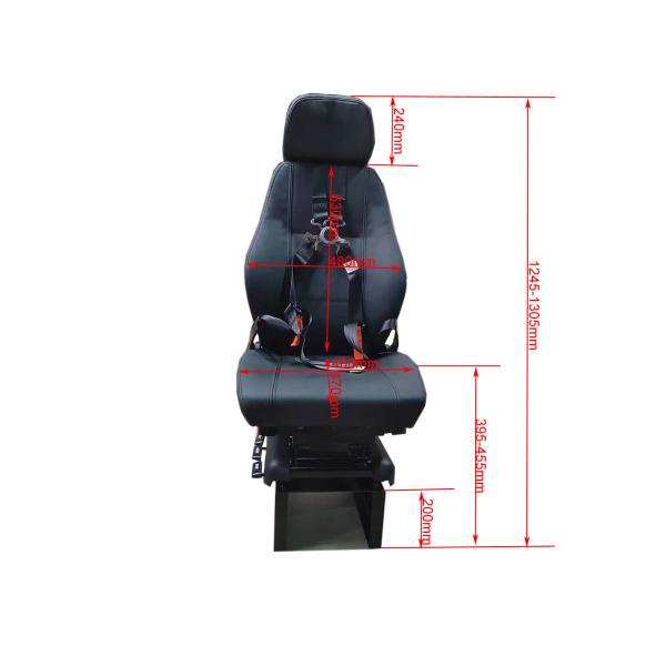 Operator Construction Seats Leather Simulator Seats S802 Heavy Equipment Replacement Seats