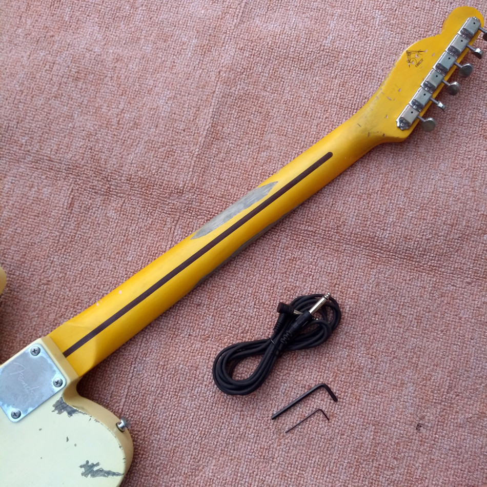 High quality relic remains TELE electric guitar, handmade TELE aged relic electric guitar