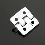 Bright Chrome Plated Cabinet Hardware Hinges 180 Degree Opening Angle