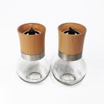 201g 124mm 6oz 170ml Wooden Glass Pepper Grinder