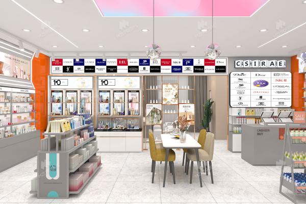 01-BJiS003, Platinum Series Cosmetic Shop in Shaanxi featuring 45 Main Fixtures