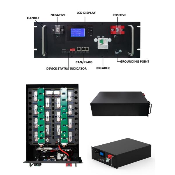 100AH 5.12KWH Power Scalable Rack Mounted Solar Power Storage System For Apartment VP Batteries
