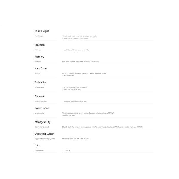 Lenovo ThinkServer SD520 V4 1U Cloud Server VMware Hyper-V Ready