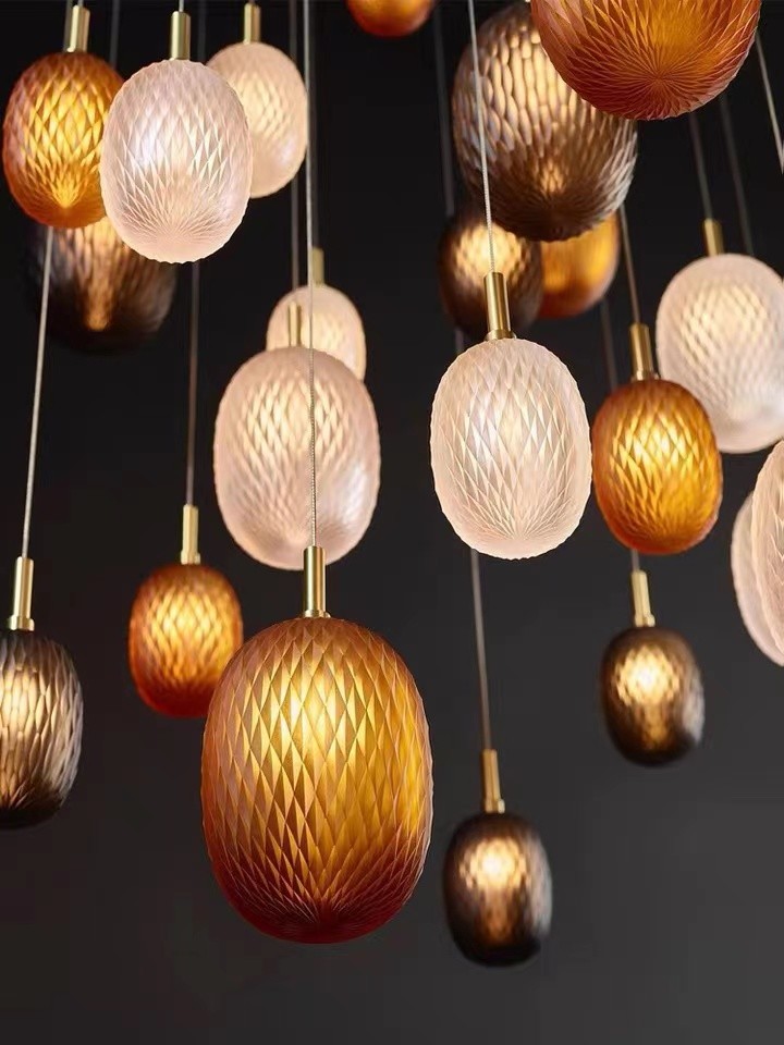 MODERN HOME GLASS SHADE PENDANT LAMP CHANDELIER LAMP MODERN PENDANT LIGHT