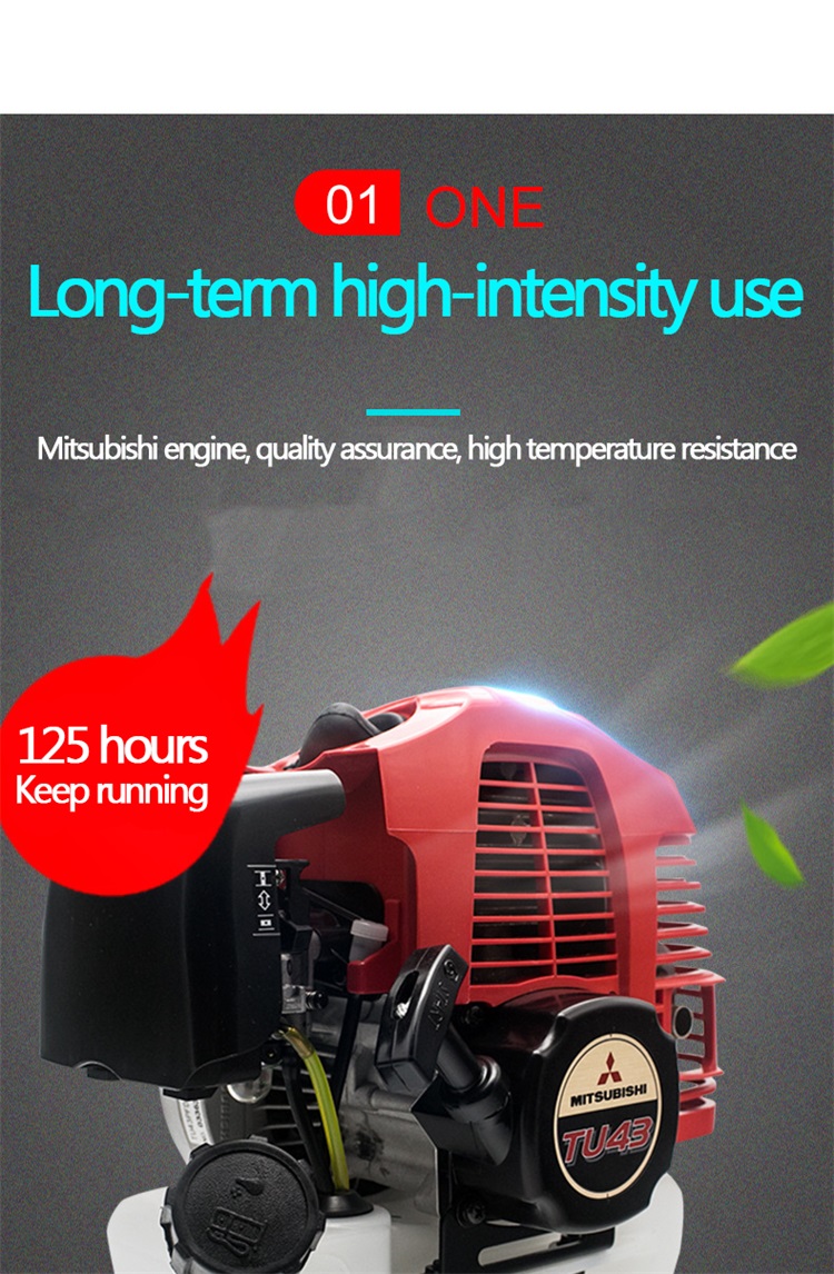 Portable 43CC TU43 Multifunction Petrol Brush Cutter Cordless 1.45kw