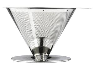 Wholesale Professional Stainless Steel Coffee Dripper Double Layered Filter With 89mm Height from china suppliers