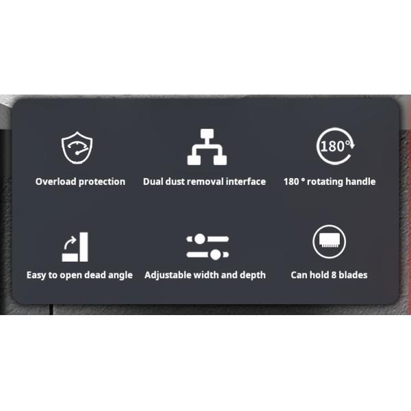 Laser Positioning Slot Wall Groove Cutter 42mm Cutting Depth Adjustable