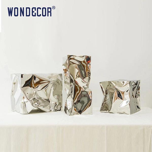 Indoor Modern Art Metal Abstract Mirror Polished Geometric Stainless Steel