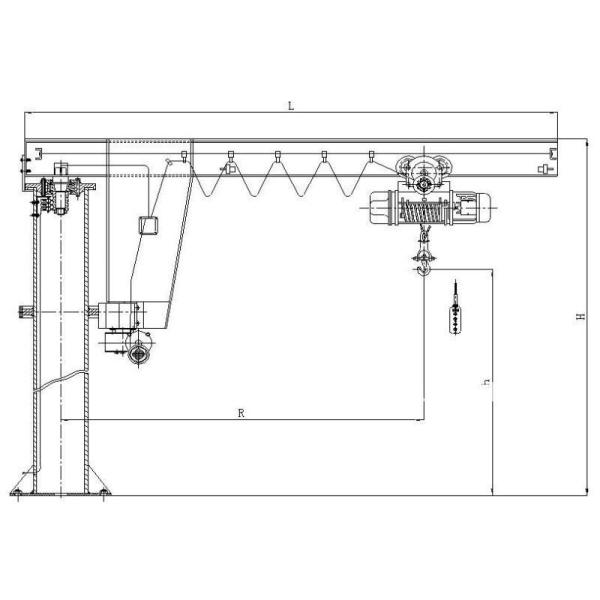 5 ton slewing jib crane fix-column type workstation cranes