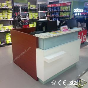 Wholesale High end cash desks checkout counter display cabinet from china suppliers