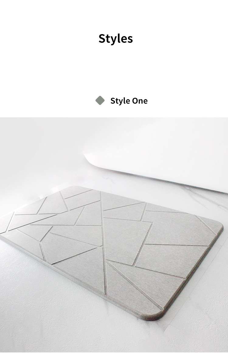 Quick Drying Diatomaceous Earth Shower Mat Modern Design for Super Absorbent Bathroom
