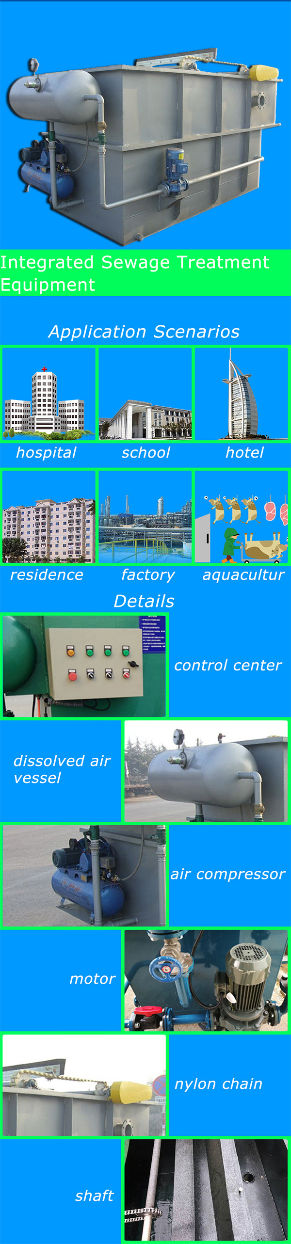 Integrated Wastewater Treatment Plant , Compact Industrial Reverse Osmosis Plant