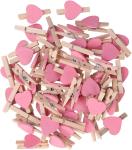 Mini Wooden Clips Clothespins Crafts with Hearts for Wedding Party Valentines