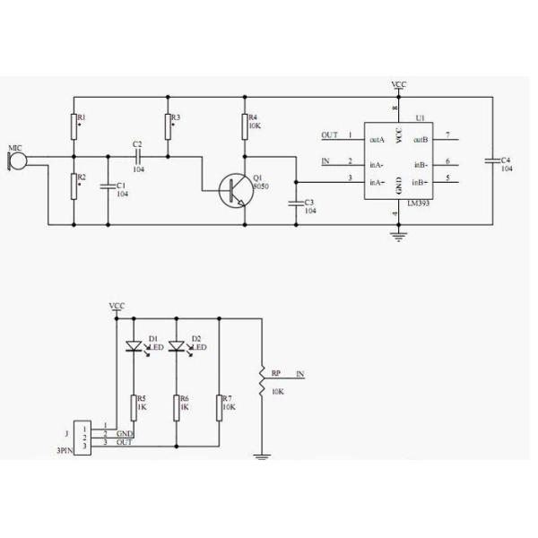 High Sensitivity Arduino Sound Detection Module , Arduino Microphone Module PCB Material
