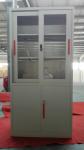 Glass/steel door swing open steel cupboard cabinet Knocked down structure/white