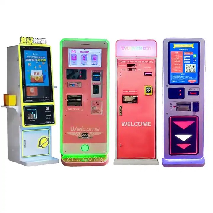Amusement Game Center Coin Token Exchange Machine For Cash To Coin Exchange
