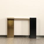 Bronze Marble Narrow Console Table For Hotel Living Room