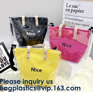 Wholesale Fashion Ladies Rainbow Hologram Laser PVC Handbag Beach Shoulder Bag Shopping Tote Bag For Women from china suppliers