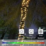 Solar Leather Wire LED Holiday Lights Courtyard Decorated Christmas Fairy Lights