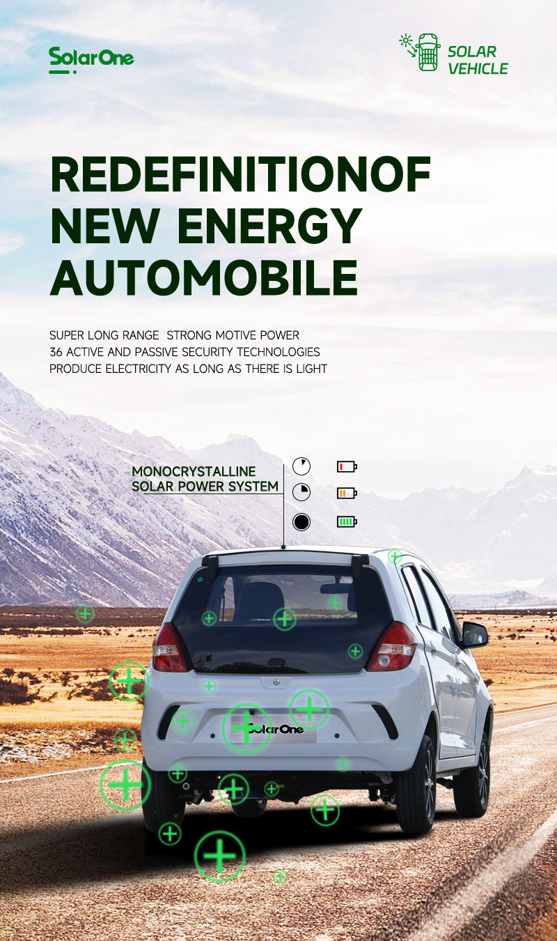 Mini Solar Car Blaval Solar One The Most Affordable Solar Charged Energy Vehicle with 4 Seats and 2260mm Wheelbase