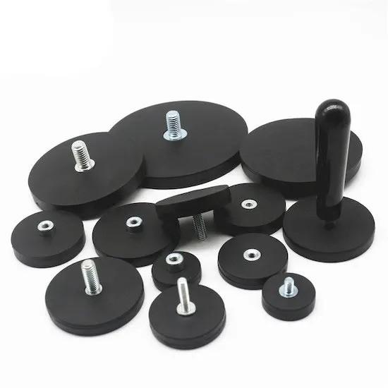 Industrial Magnet Powerful Rubber Coated Pot Magnet With Attractive Magnetic
