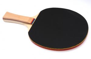 Wholesale Recreation Table Tennis Rackets Inverted Rubber 5 Ply Blade Concave Handle Red / Black from china suppliers