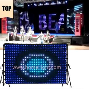 Wholesale LED Vision Curtain For Bar Event Night Club Video Curtain Stage Equipment Backdrop Cloth Church Party from china suppliers