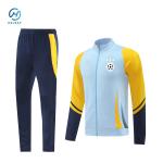 New Season Club Blue Men Soccer Tracksuit Top Thai Quality Football Training