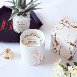 Customizable Logo Ceramic Candle Vessels , Porcelain Empty Candle Jars For