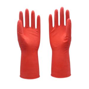 Wholesale Red Latex Household Gloves , Kitchen Rubber Gloves High Latex Content from china suppliers
