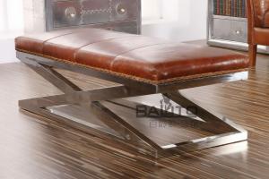 Wholesale antique old style leather ottoman classic club furniture from china suppliers