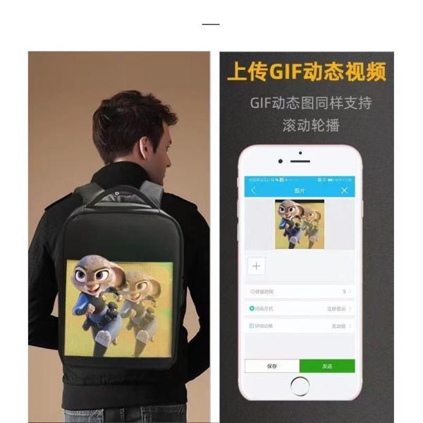 Programmable Full Color LED Light Digital Advertising Billboard Display Bag for Outdoor in Restaurant Hotel Supplies