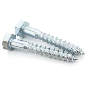 Wholesale 304 Stainless Steel 5mm Din571 Galvanized Hexagonal Wooden Tooth Screw for Wood Screws from china suppliers