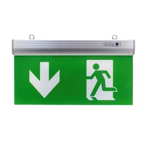 Wholesale Green LED Emergency Exit Sign Battery Double Sided AC85 - 265V 50/60H from china suppliers