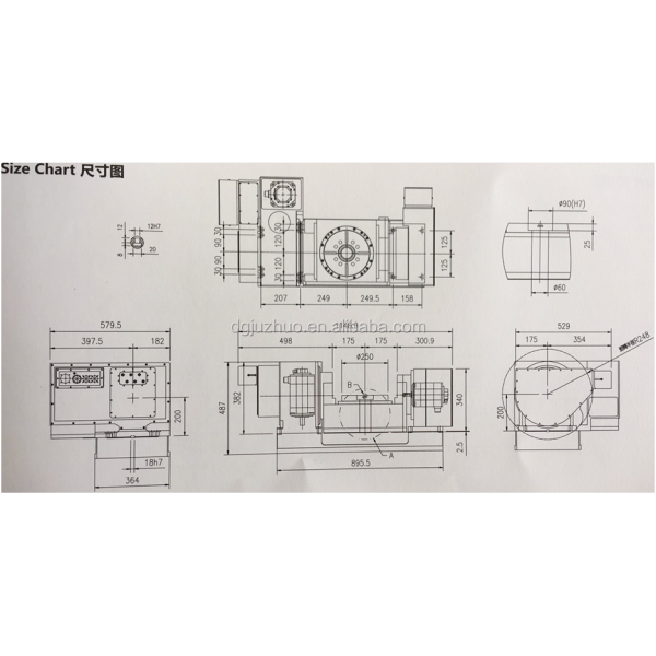 2025 Popular NC 5th Axis Rotary Table WT-250